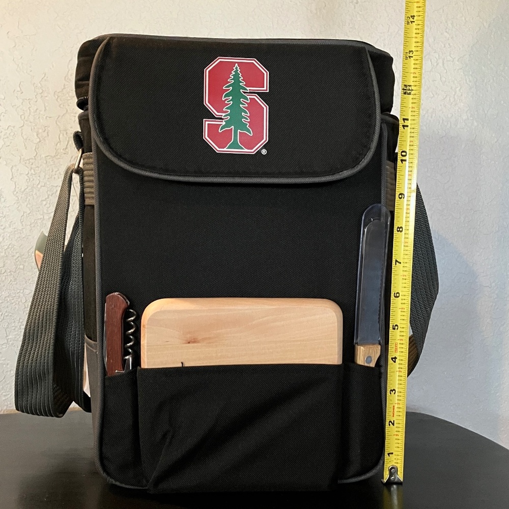 Insulated Wine Tote Cooler + Cheese Board & Tools Set - Picture 3 of 12